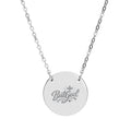 Engraved Circle Necklace — 'But God' Script Pendant Christian Inspirational Jewelry