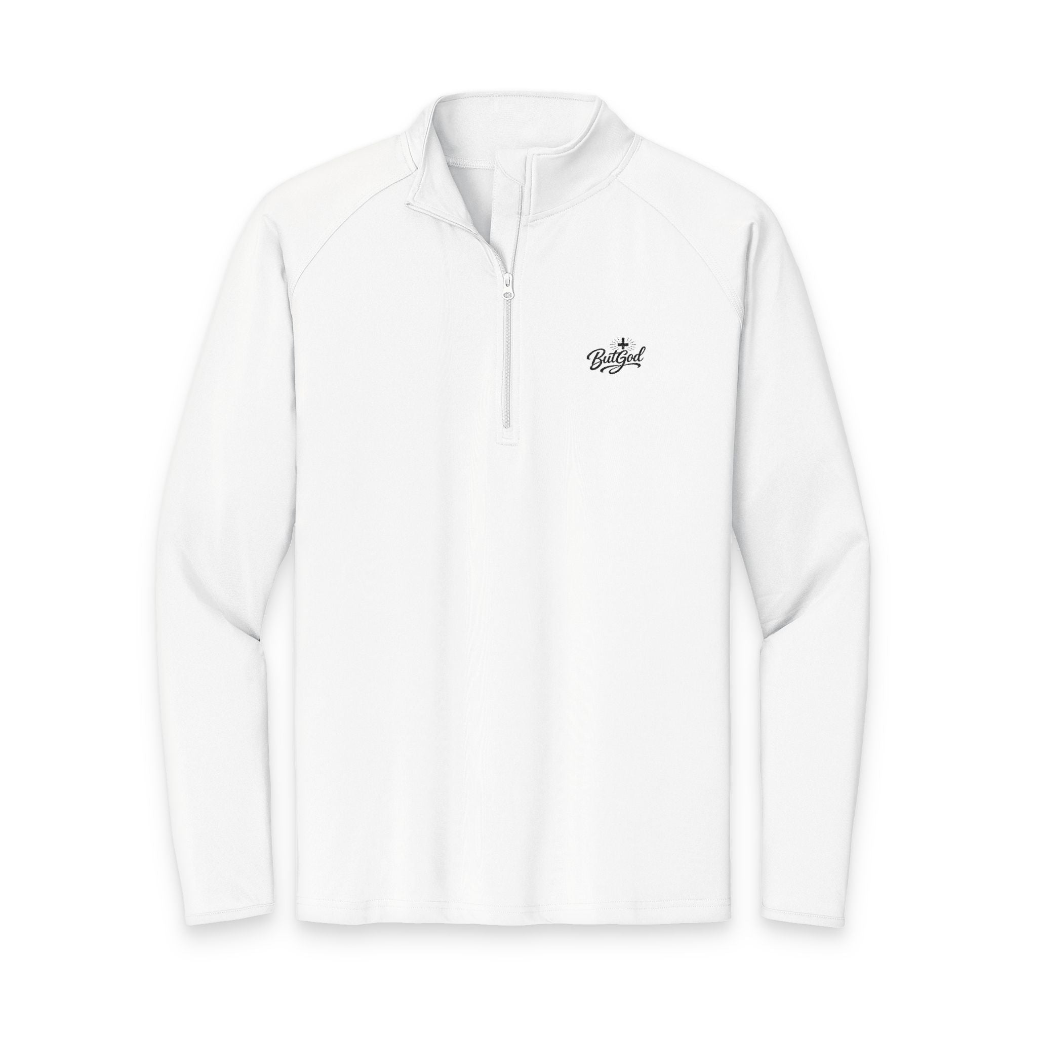 Embroidered Men's Sport-Wick Stretch Quarter-Zip Pullover – Lightweight Athletic Jacket