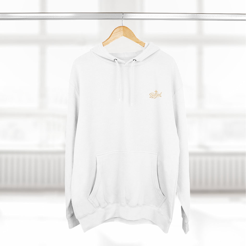Christian Cross Hoodie — "For God So Loved" Inspirational Fleece Hoodie