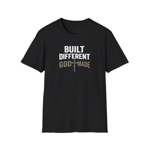 Built Different God Made T-Shirt — Christian Faith Cross Tee