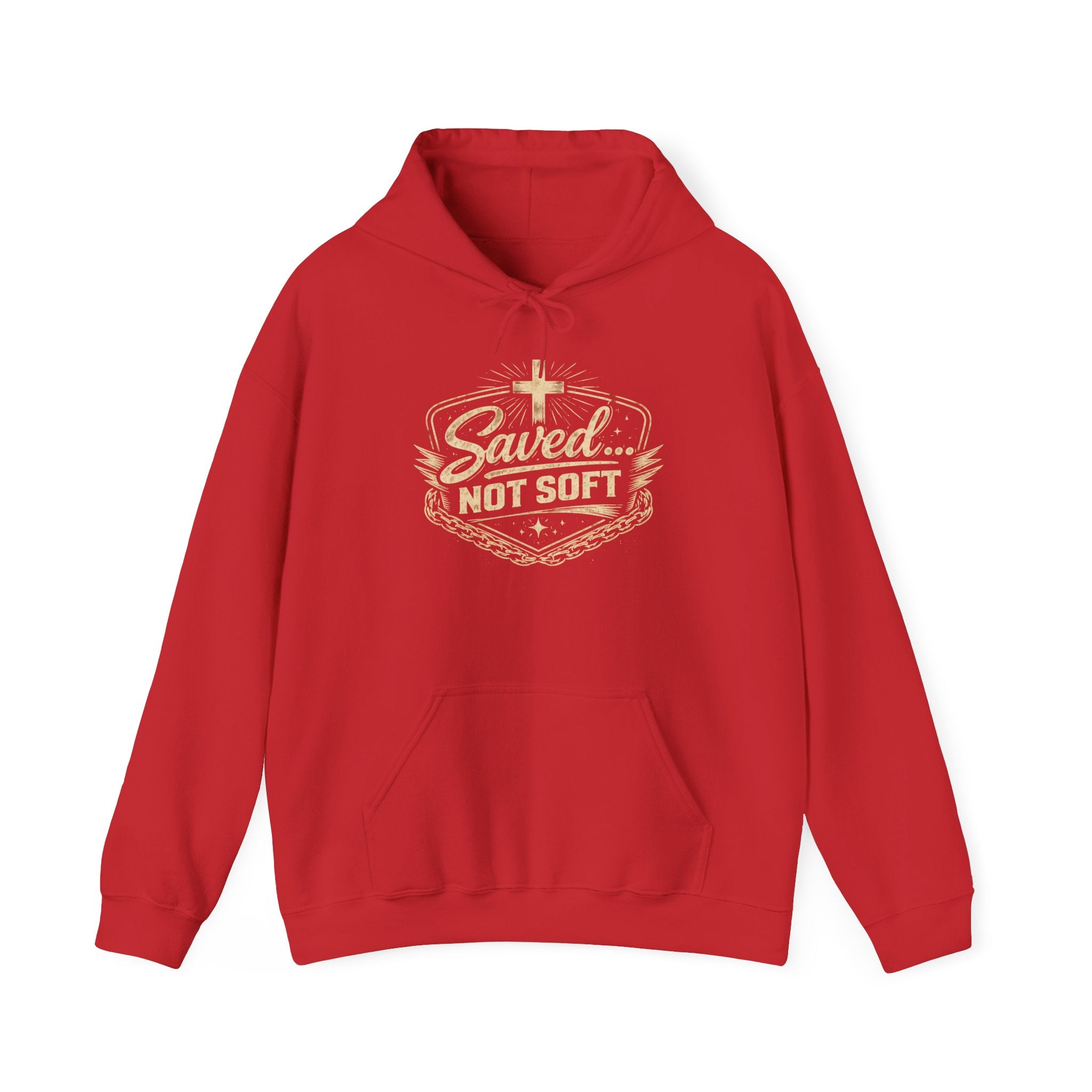 Saved Not Soft Hoodie – Christian Faith Graphic Pullover