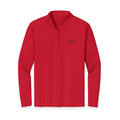 Embroidered Men's Sport-Wick Stretch Quarter-Zip Pullover – Lightweight Athletic Jacket