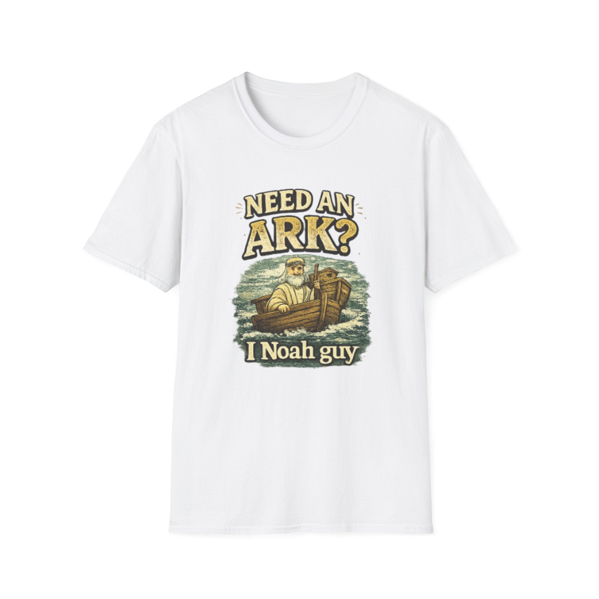 Noah Pun T-Shirt - "Need an Ark? I Noah Guy" Christian Humor Tee