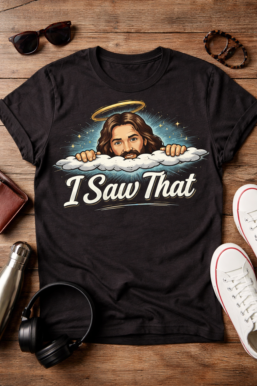 Jesus 'I Saw That' T-Shirt — Funny Christian Graphic Tee