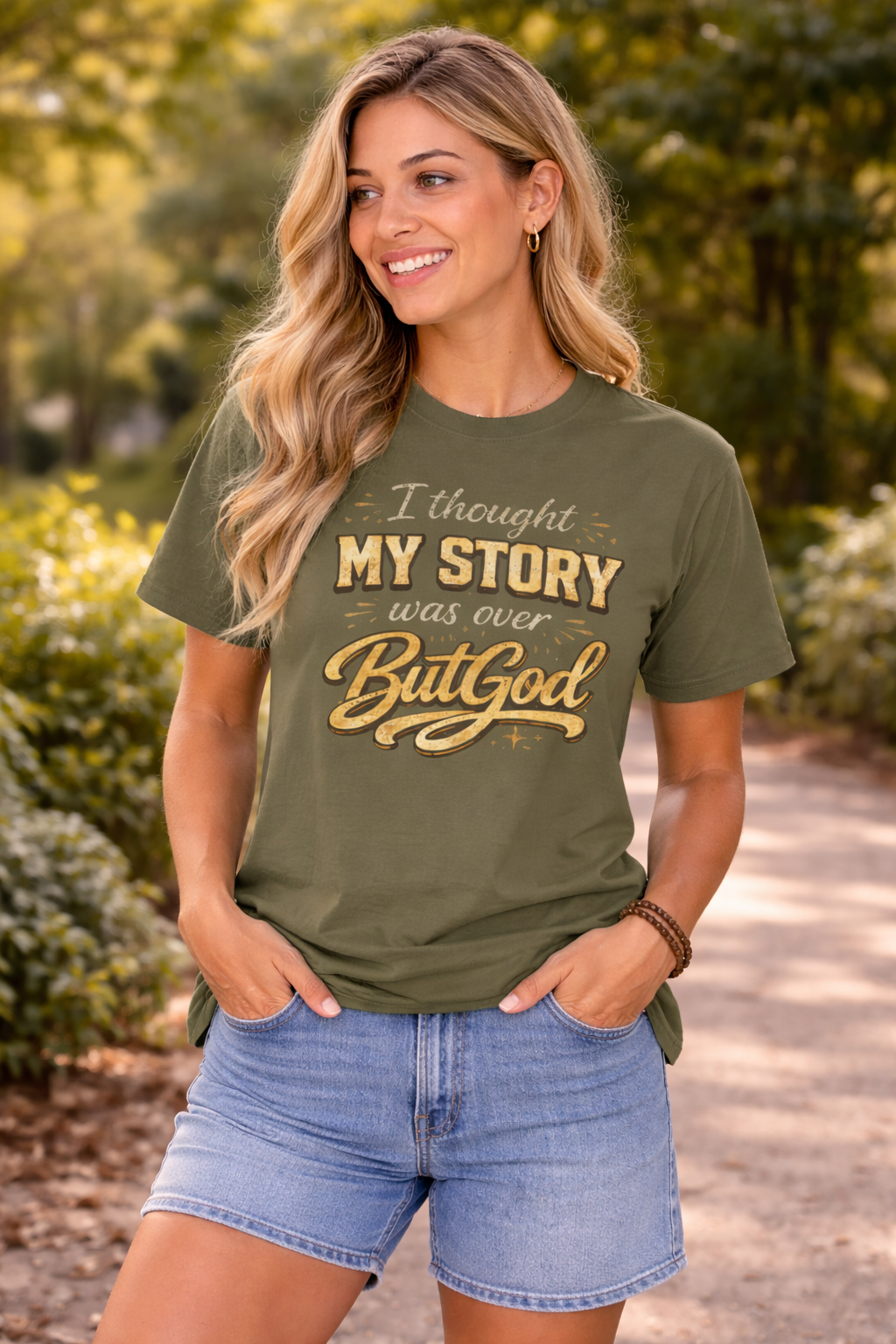 But God Inspirational T-Shirt — "I Thought My Story Was Over" Christian Faith Tee