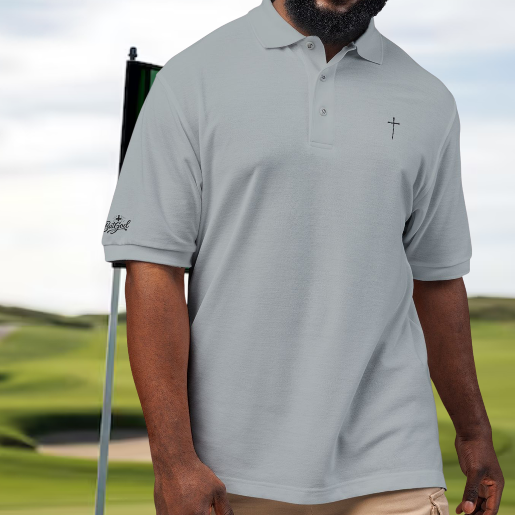 Embroidered Cross Polo Shirt