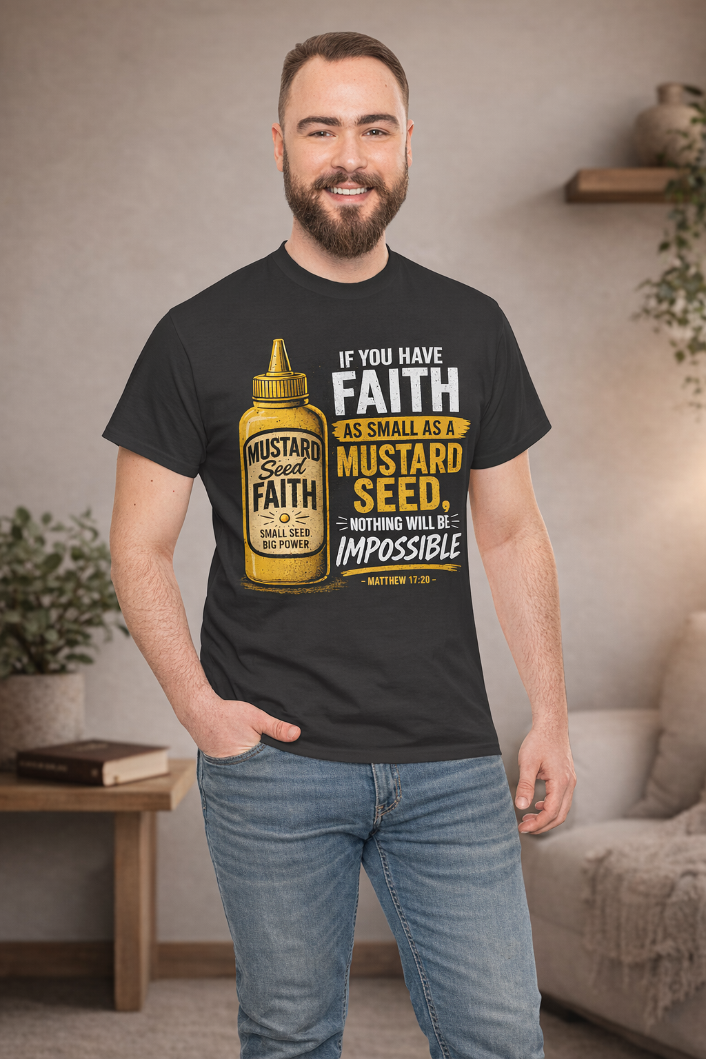 Mustard Seed Faith T-Shirt — Matthew 17:20 Inspirational Christian Tee