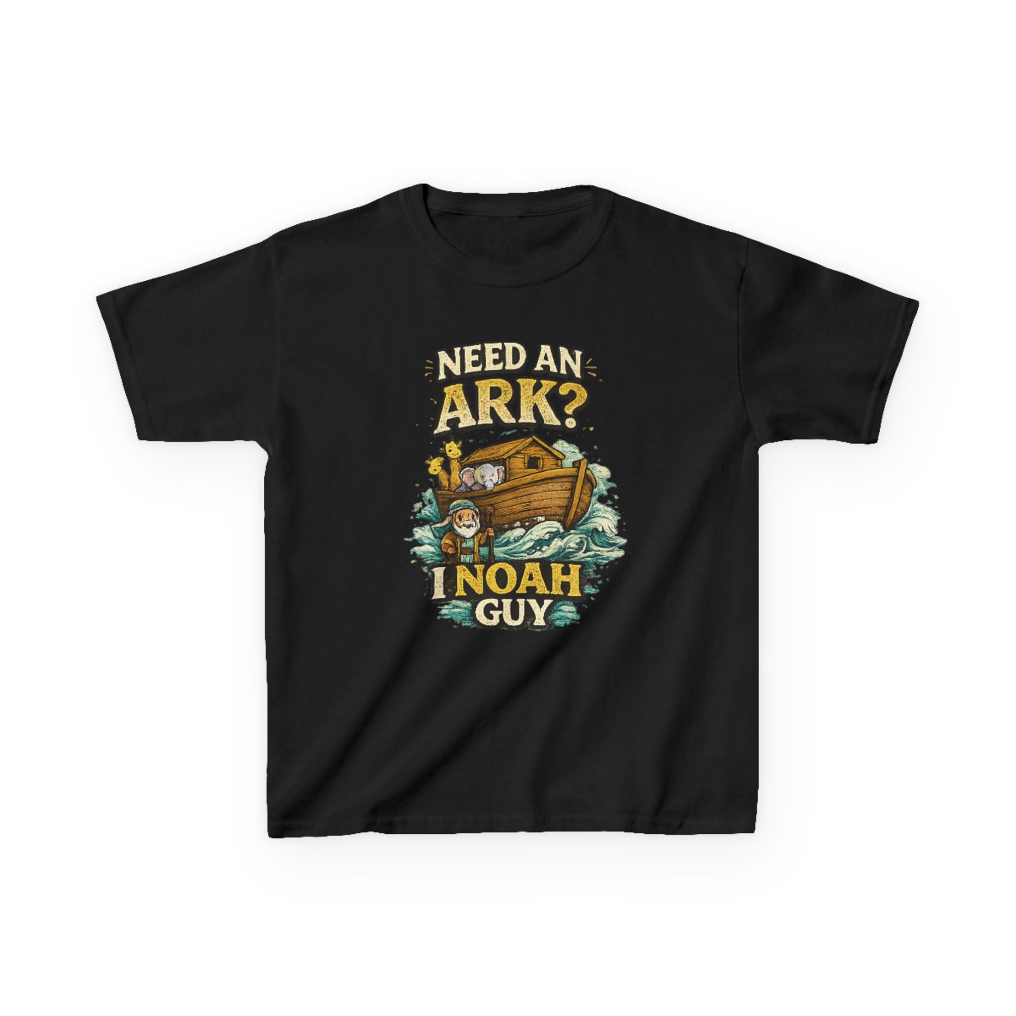 Kids Tee — "Need an Ark? I Noah Guy" Funny Noah’s Ark Christian Graphic Shirt