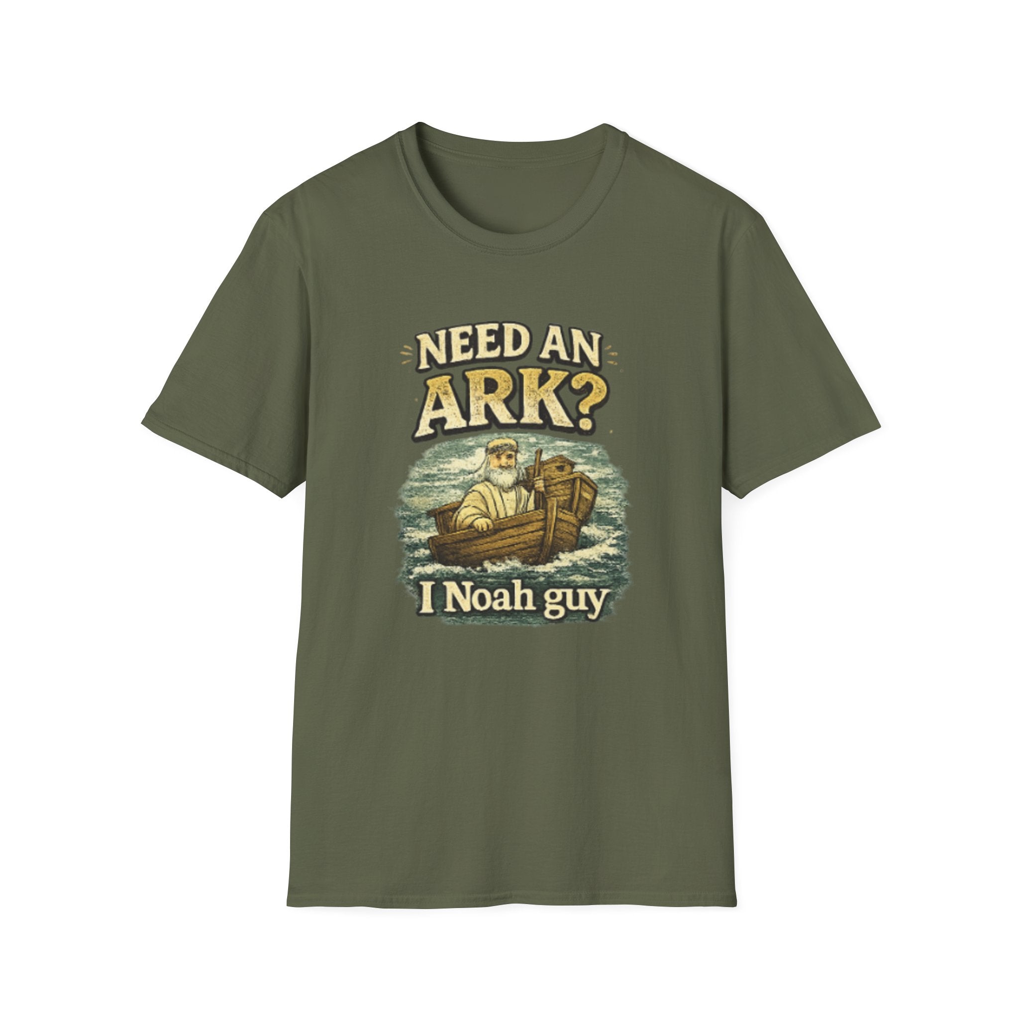 Noah Pun T-Shirt - "Need an Ark? I Noah Guy" Christian Humor Tee