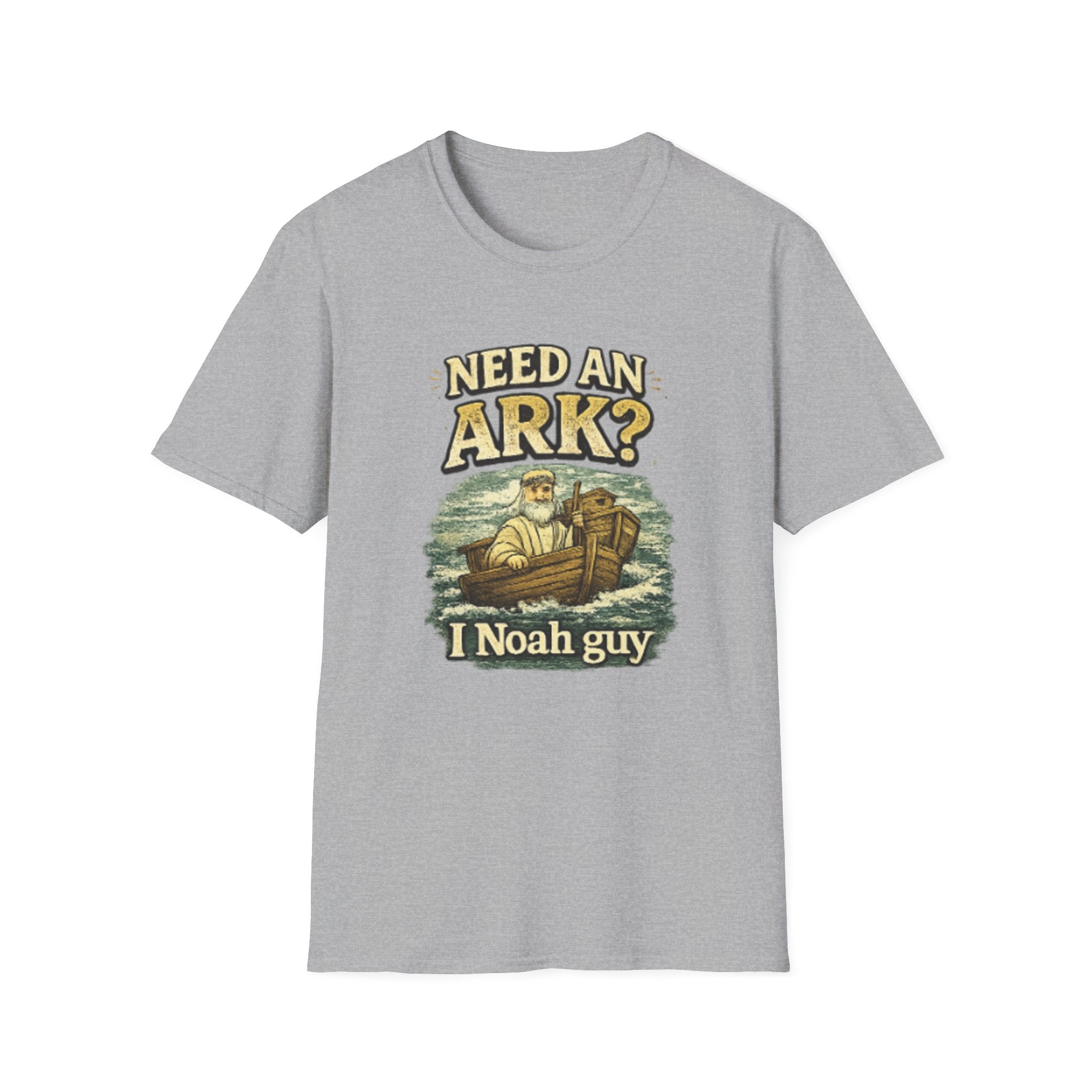 Noah Pun T-Shirt - "Need an Ark? I Noah Guy" Christian Humor Tee