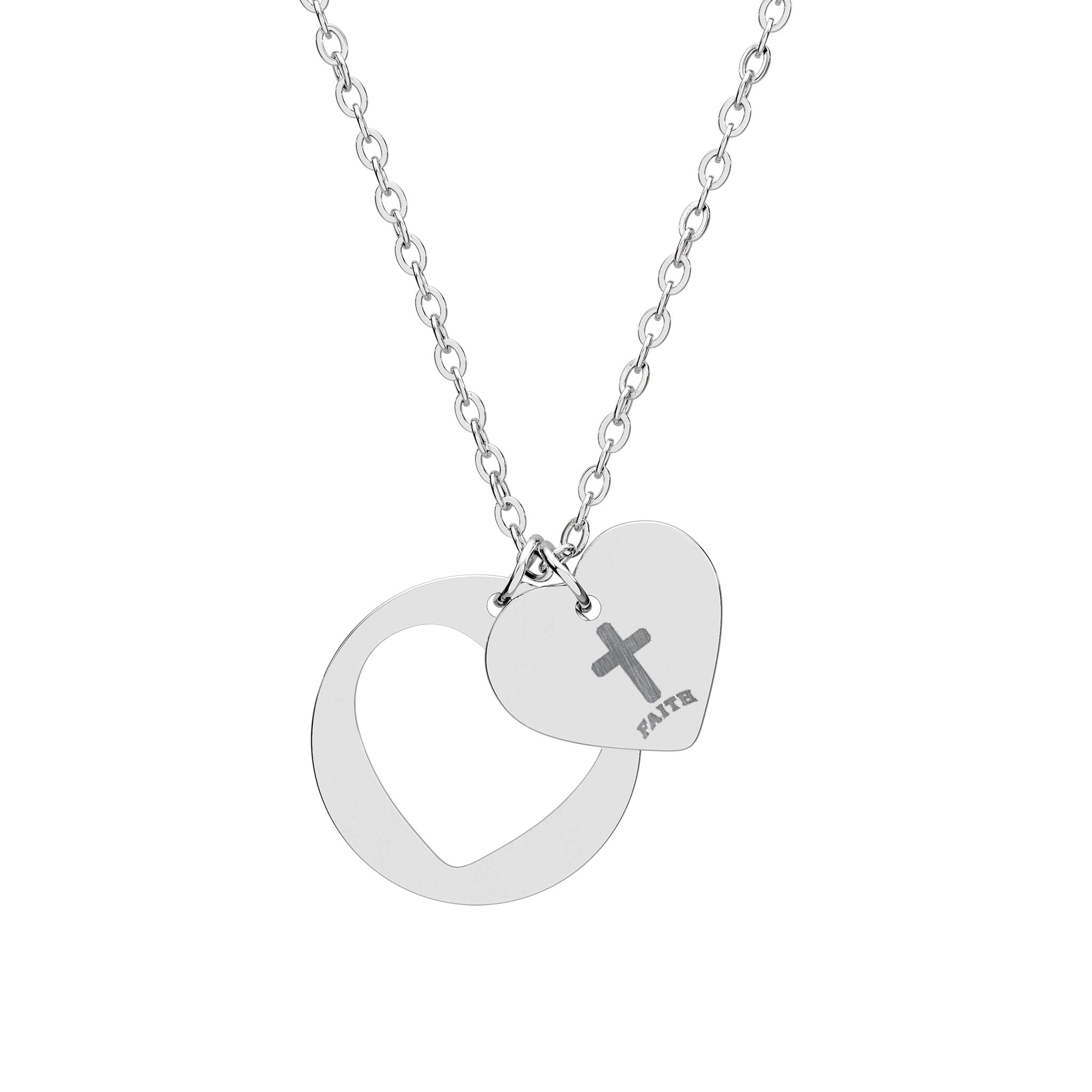Heart Cutout Necklace – Faith