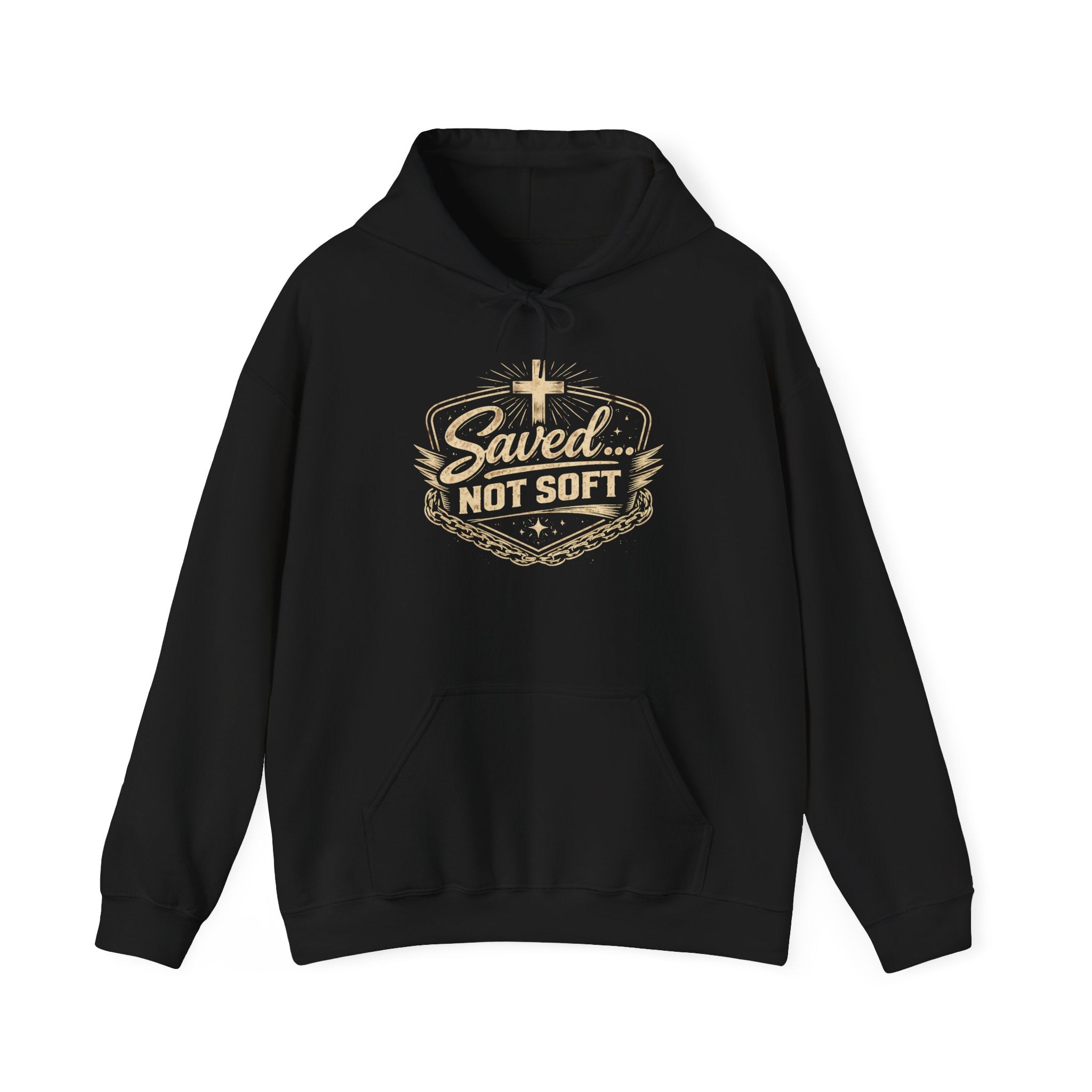 Saved Not Soft Hoodie – Christian Faith Graphic Pullover