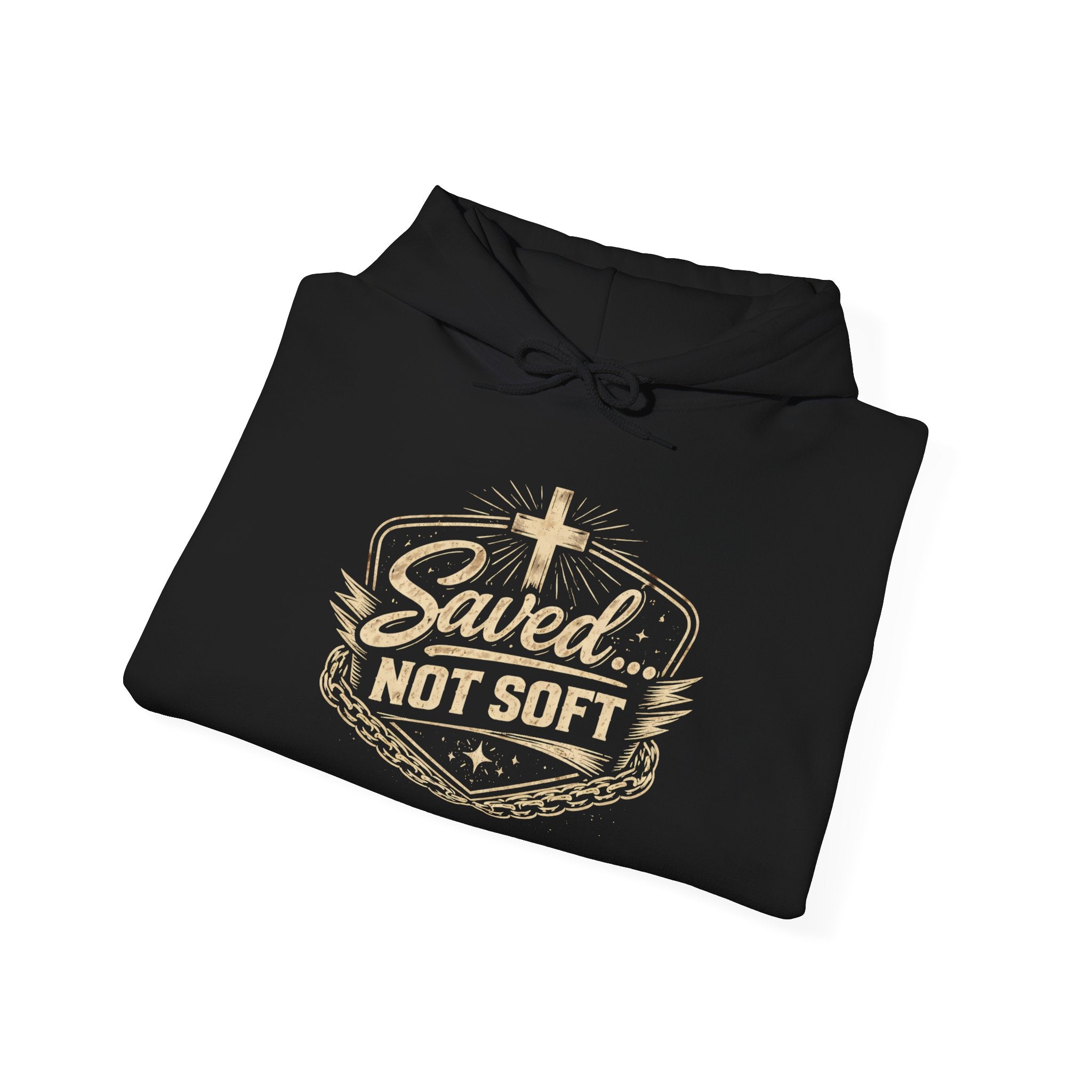 Saved Not Soft Hoodie – Christian Faith Graphic Pullover